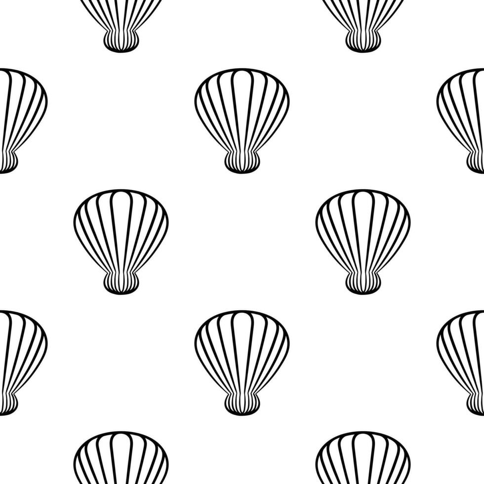 seashell seamless pattern3 vector