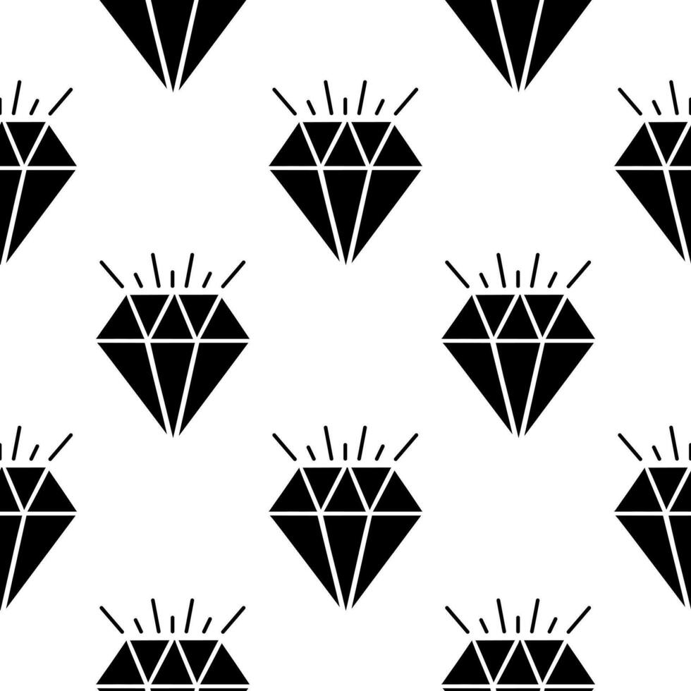 black diamond seamless pattern vector