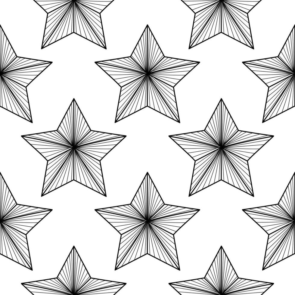 hand drawn seamless pattern star2 vector