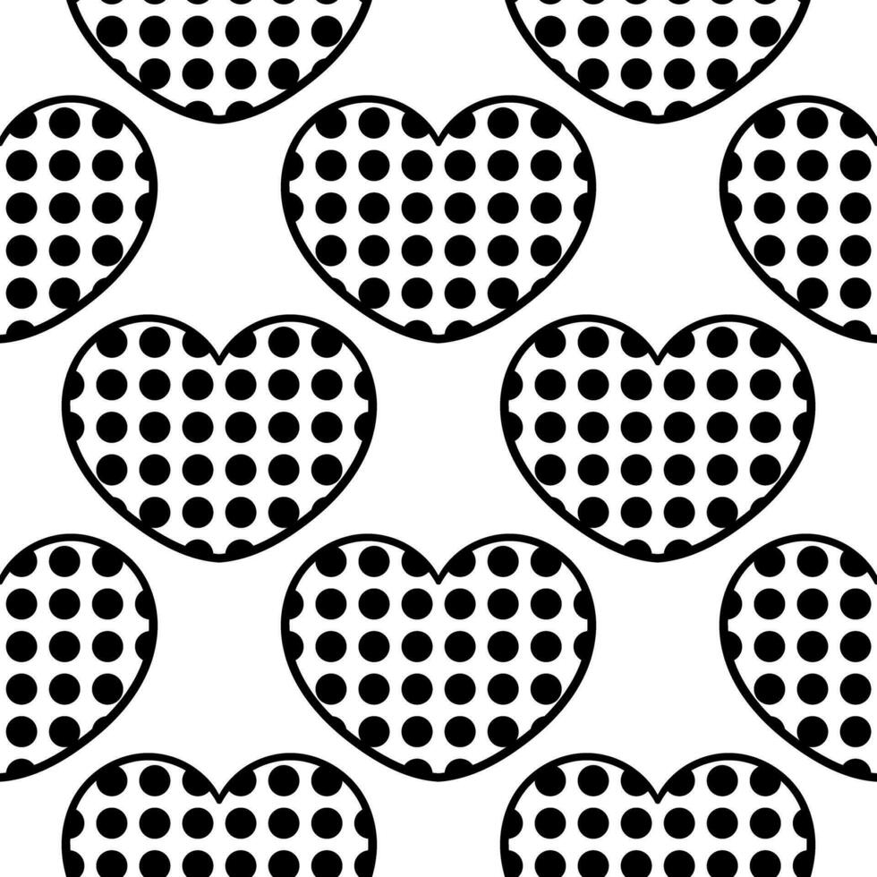 seamless pattern hand drawn heart5 vector