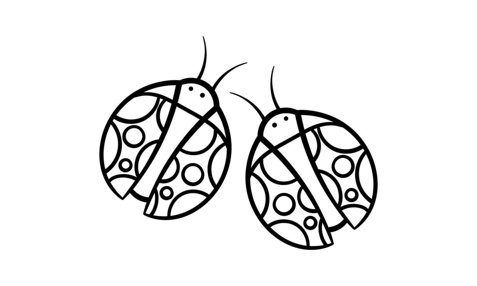 hand drawn illustrations of ladybugs2 vector