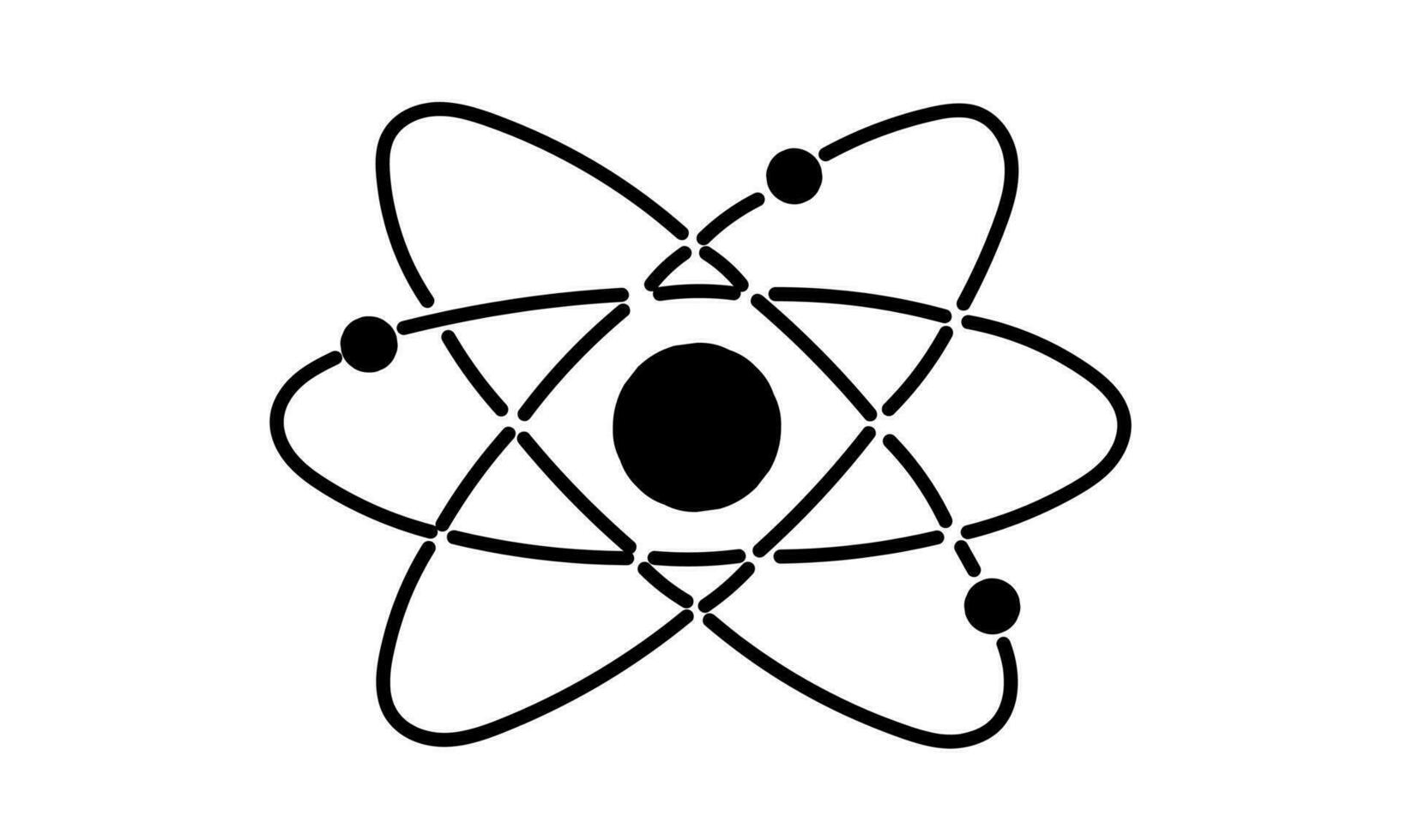 illustration of a molecule in dotted line style2 vector