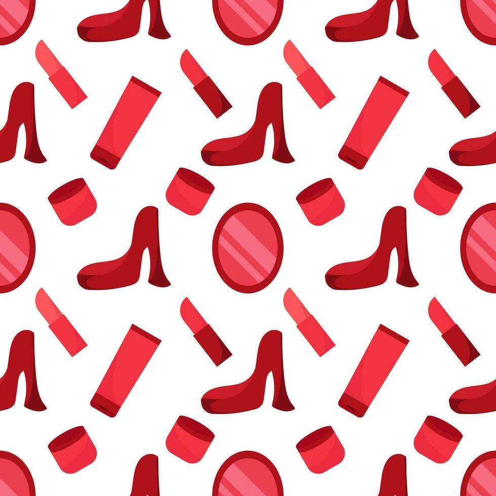 seamless pattern of female beauty equipment2 vector