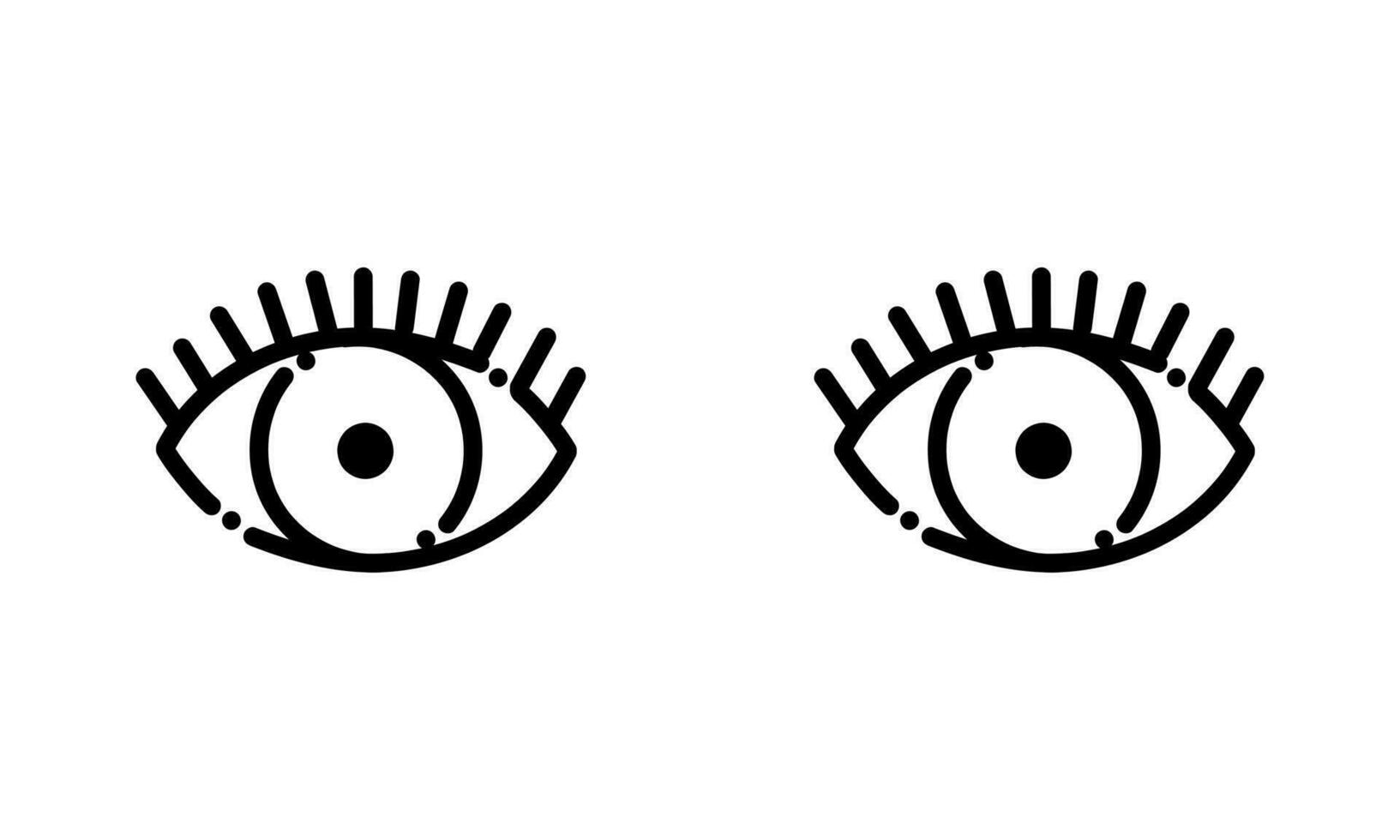 eye illustration in dotted line style2 vector