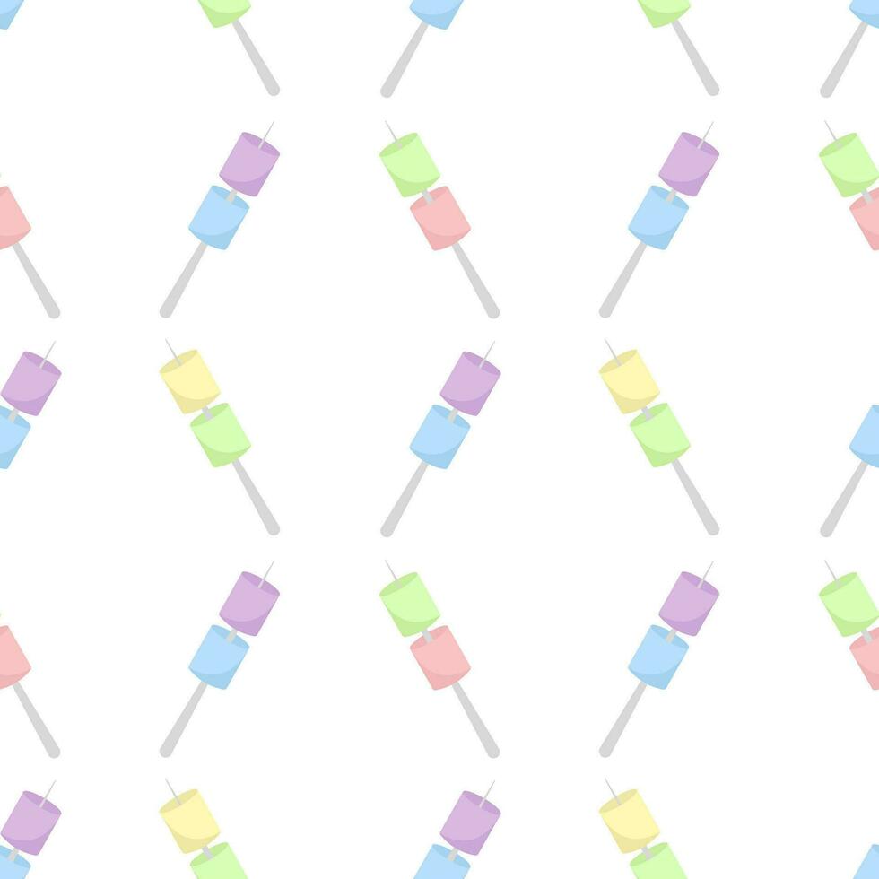 colorful marshmallow seamless pattern2 vector