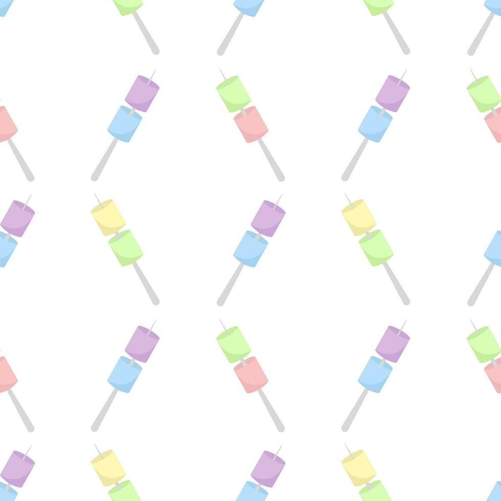 colorful marshmallow seamless pattern2 vector