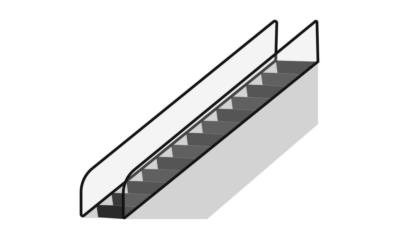 escalator illustration on white background vector
