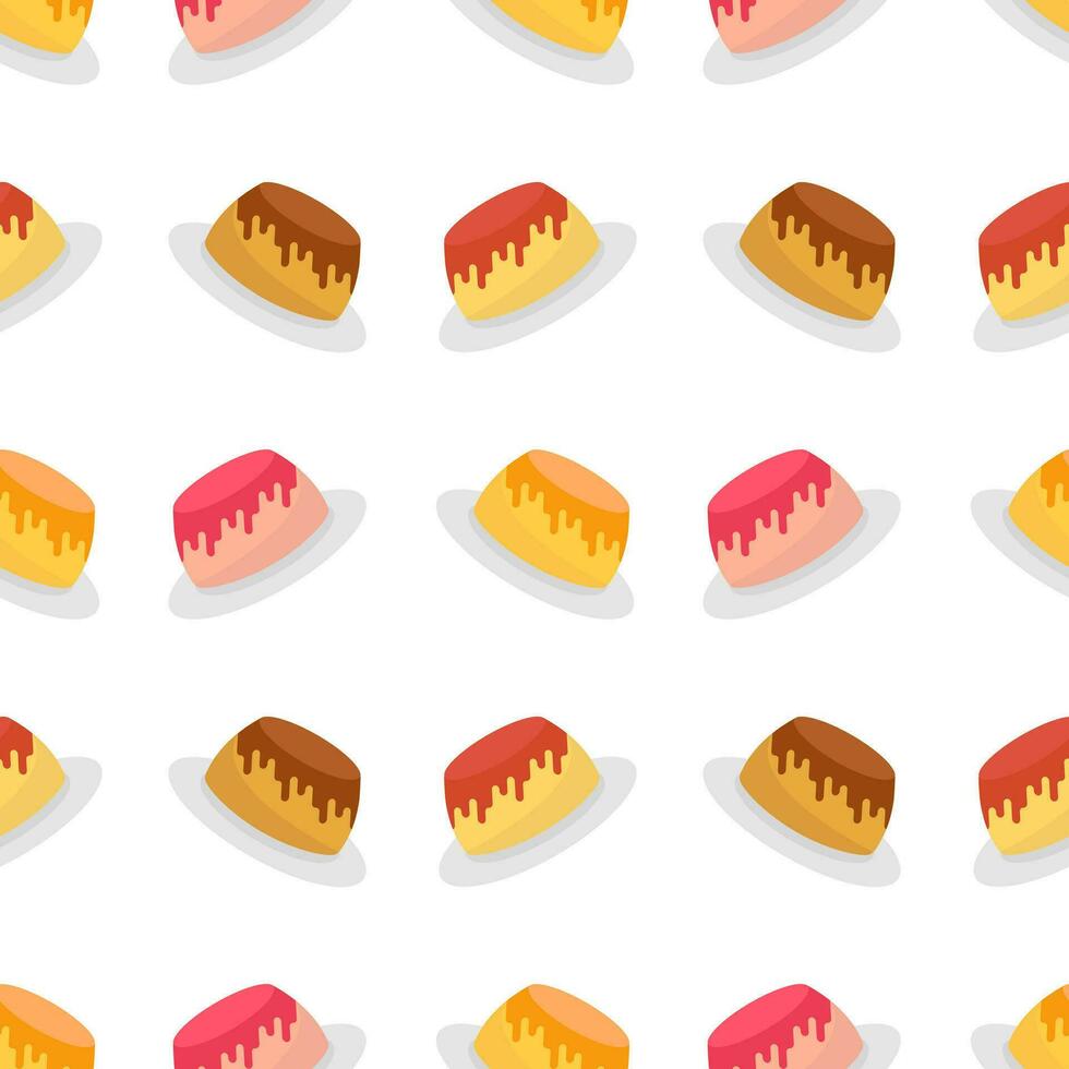 colorful pudding seamless pattern2 vector