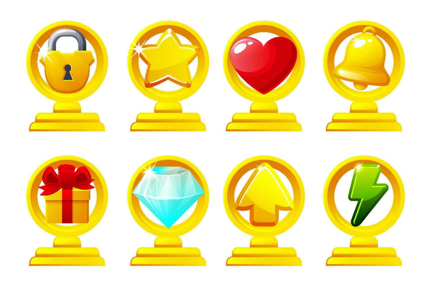 Set figurine icons for 2D games vector