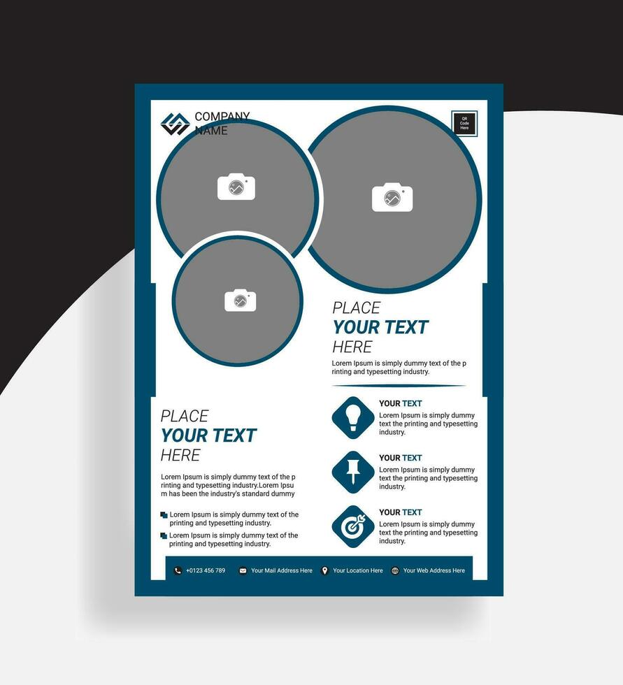 Creative corporate business flyer template design. vector