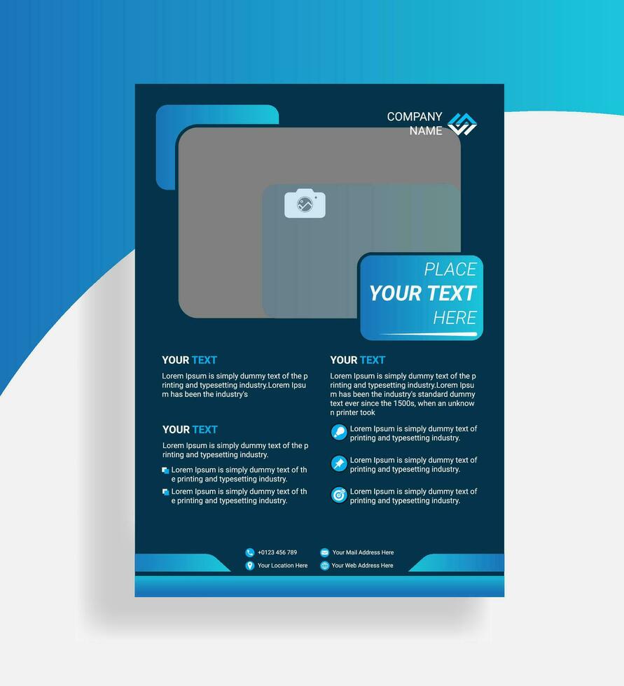 Corporate business flyer layout. Modern flier template design for business. vector