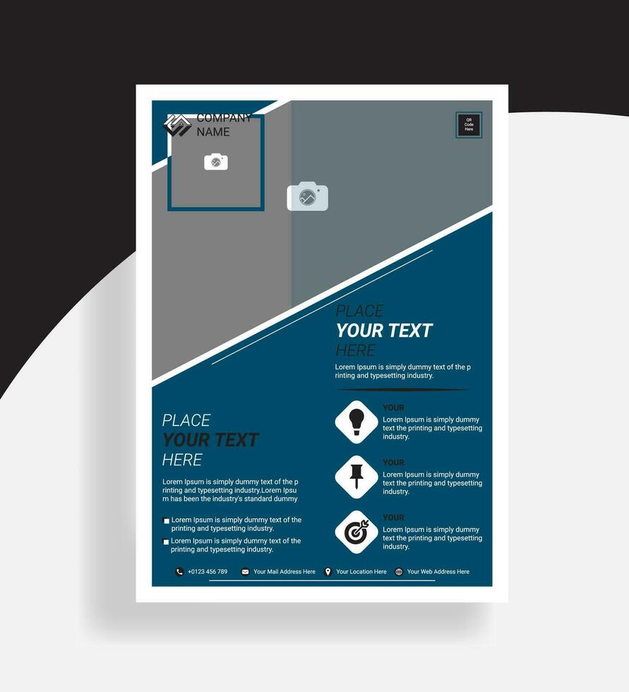 Creative corporate business flyer template design. vector