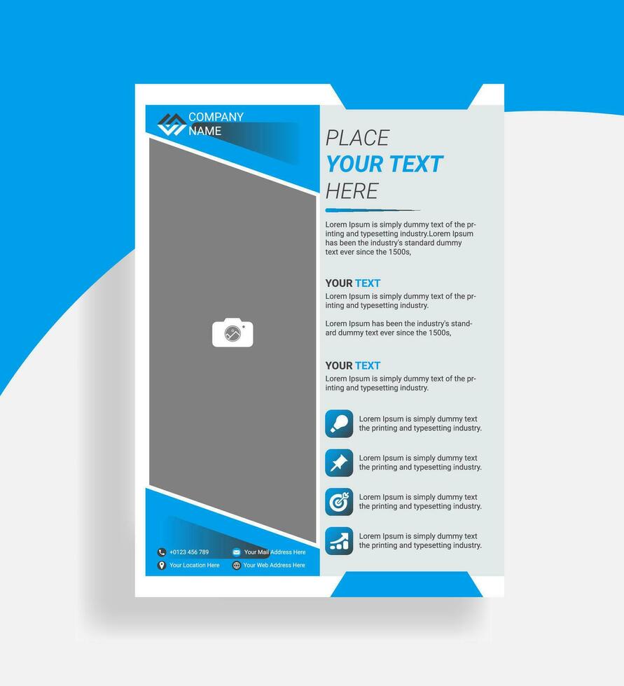 Corporate business flyer layout. Modern flier template design for business. vector