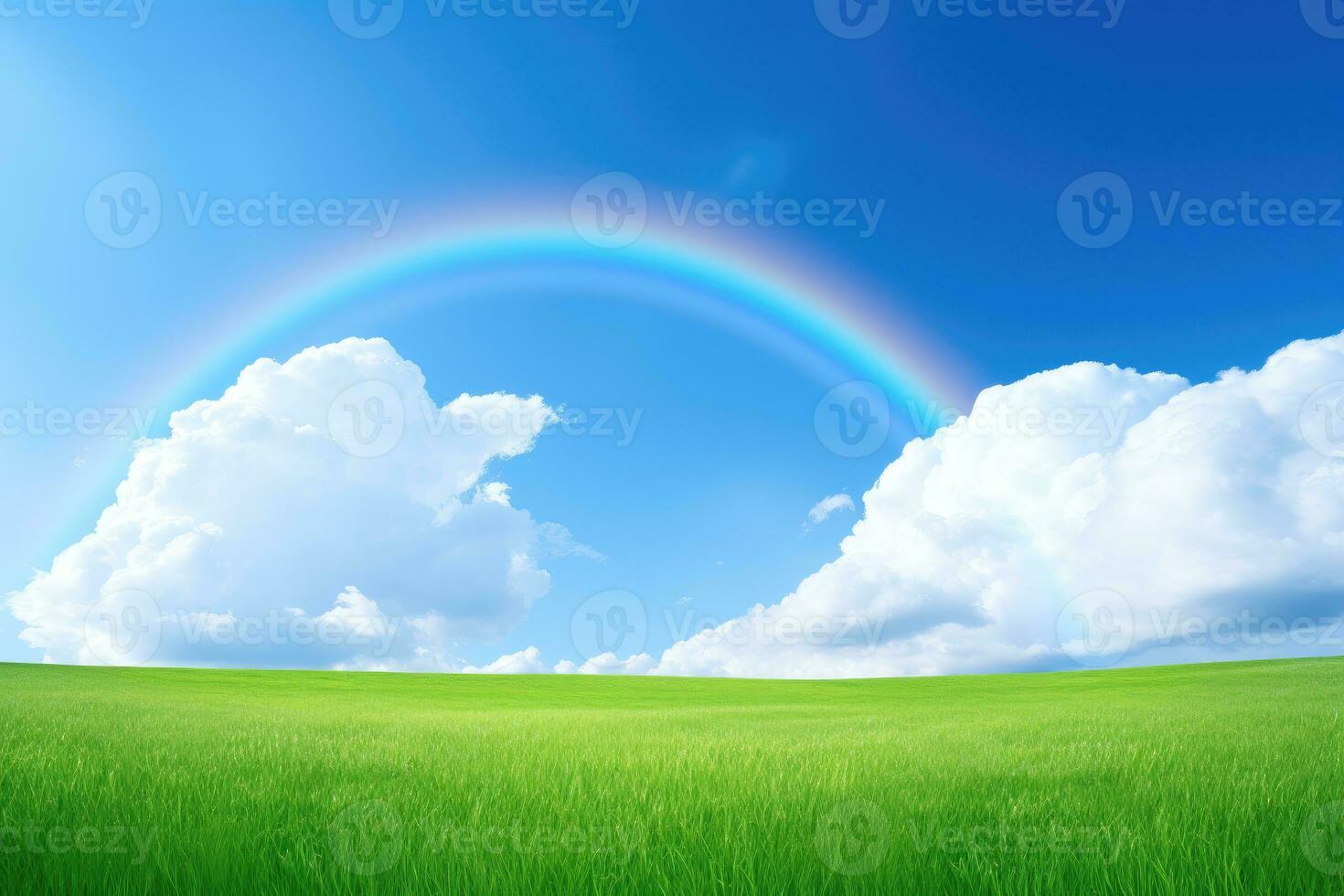 rainbows with sky ai generative photo