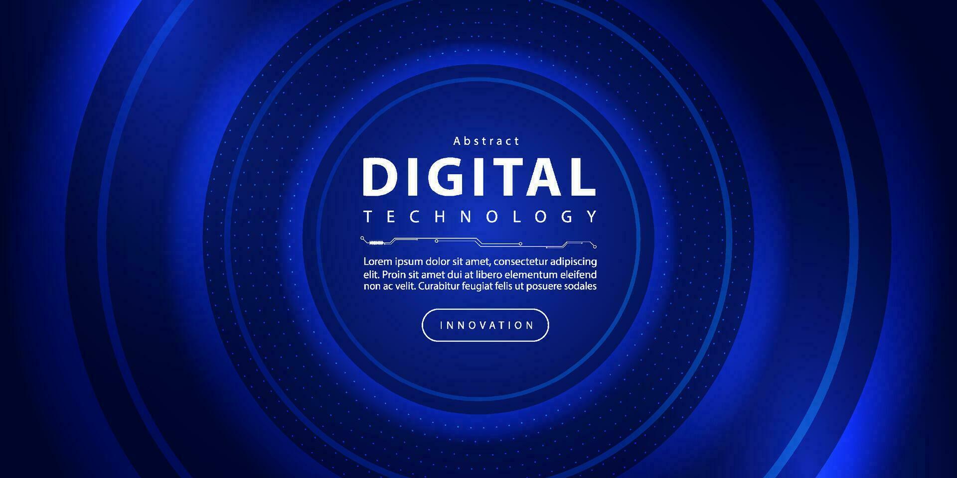 Abstract digital technology futuristic big data blue background, Cyber nano information communication, innovation future tech data, internet network connection, circuit board line dot illustration vector