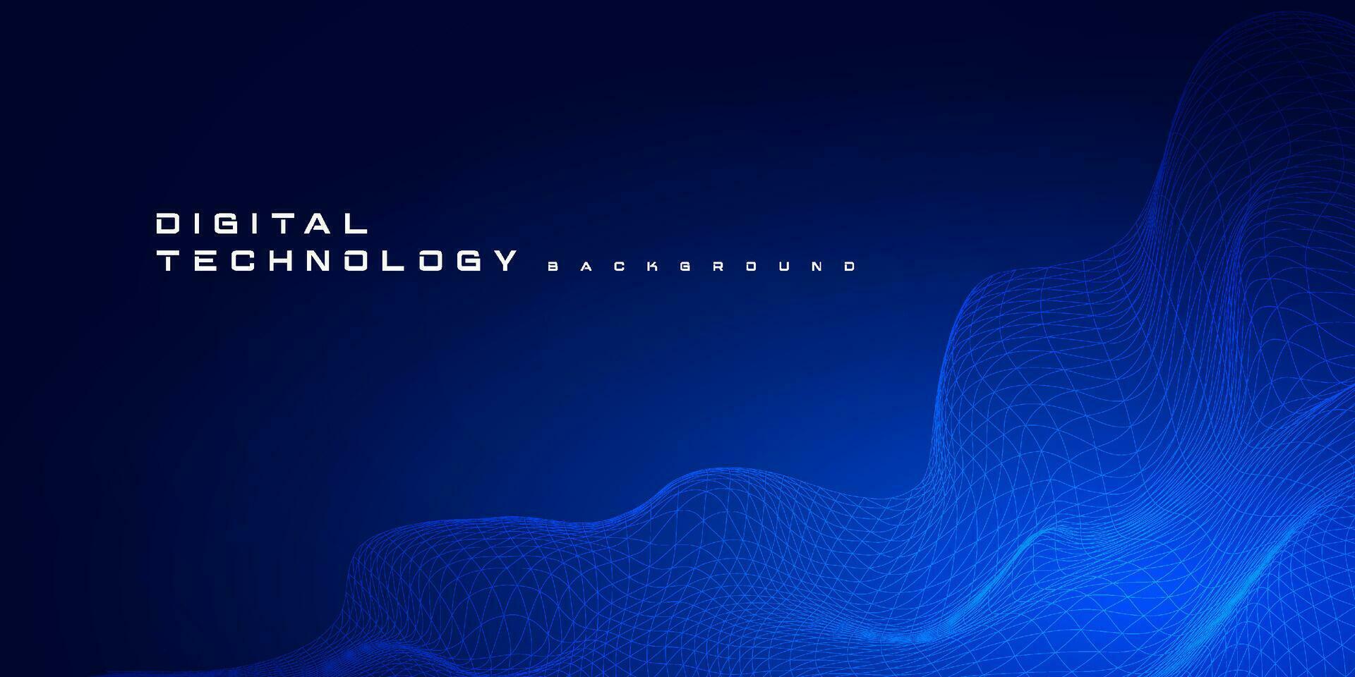 Abstract digital technology futuristic big data blue background, Cyber nano information communication, innovation future tech data, internet network connection, circuit board line dot illustration vector