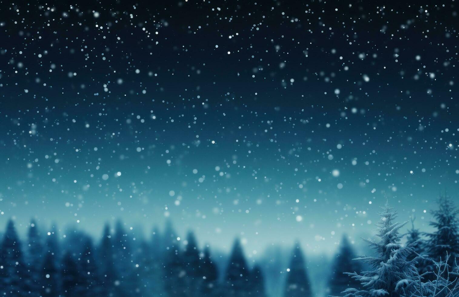 winter landscape background with snow falling photo