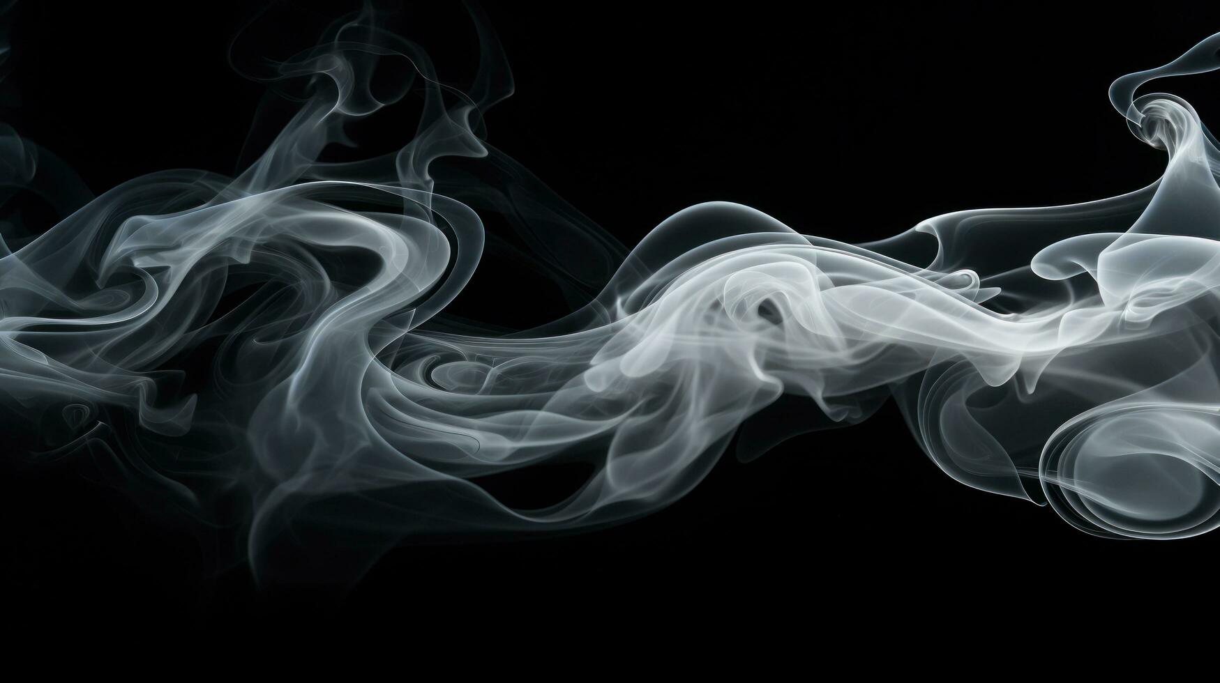 un soplo de fumar en un negro antecedentes foto