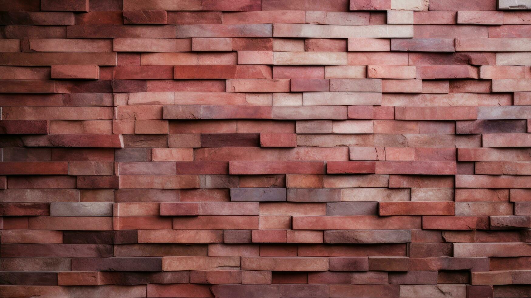 a brick wall with a red brick pattern photo