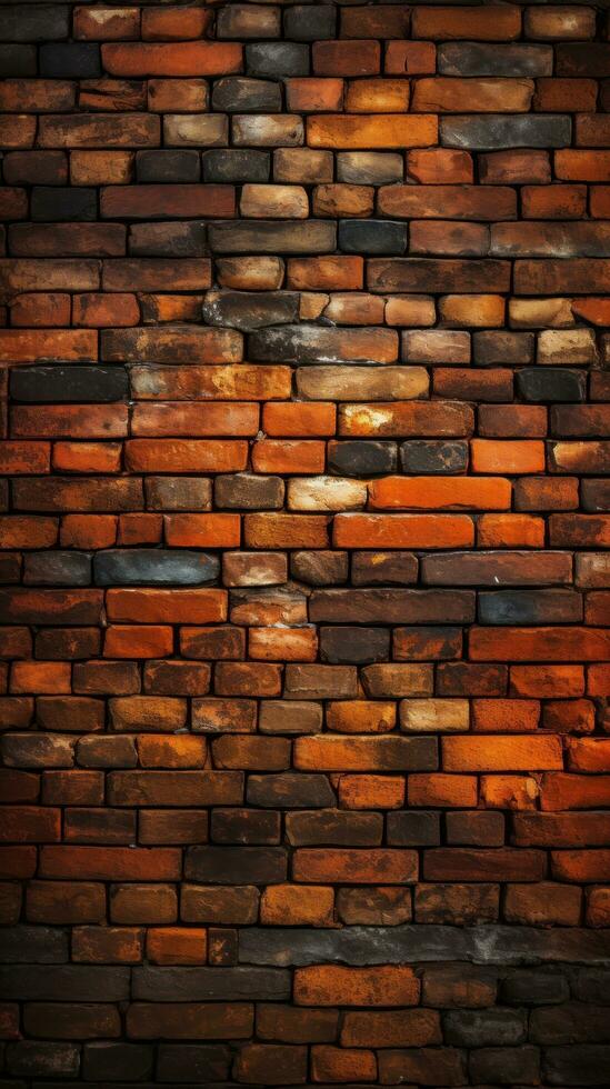 a brick wall with a red brick pattern photo