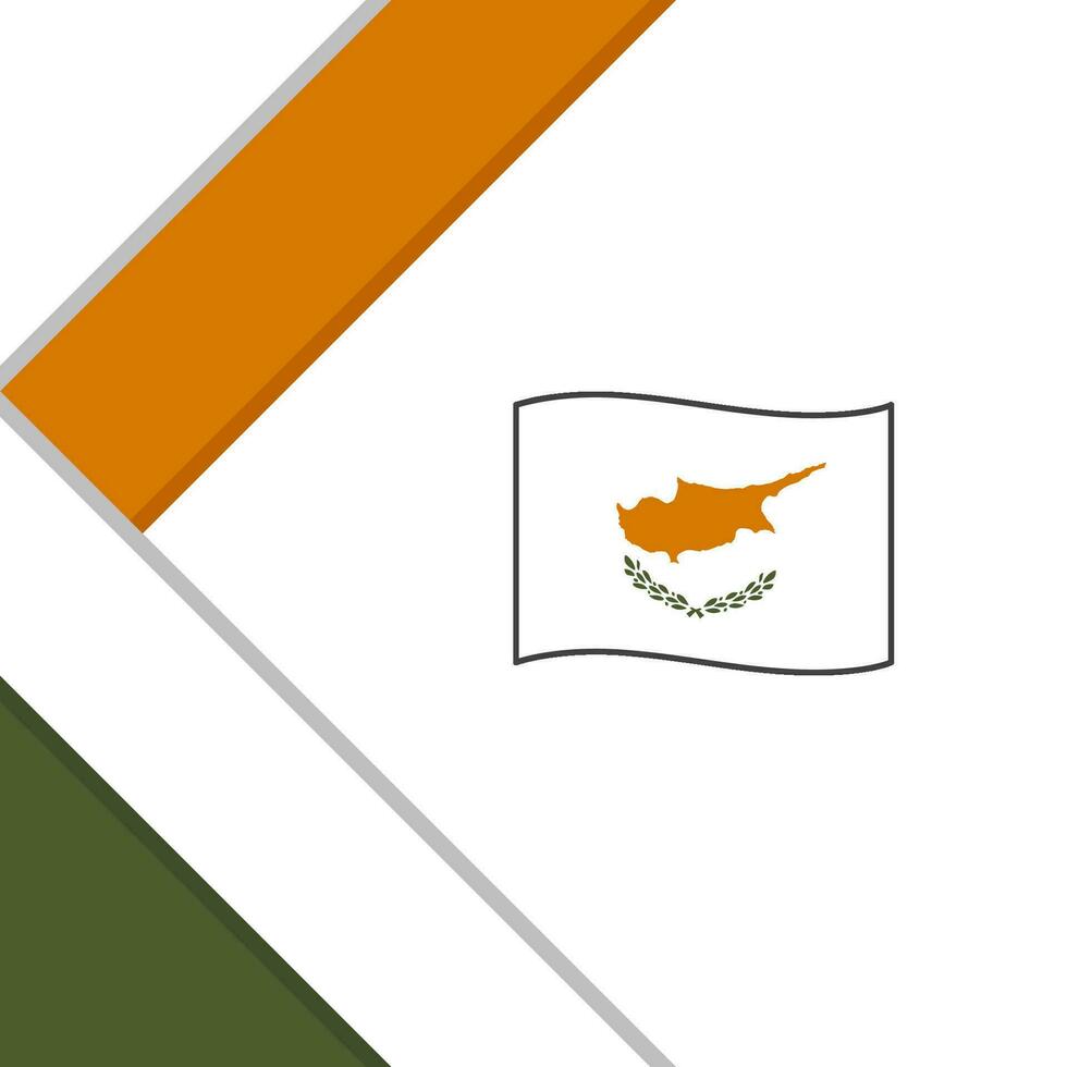 Cyprus Flag Abstract Background Design Template. Cyprus Independence Day Banner Social Media Post. Cyprus Illustration vector