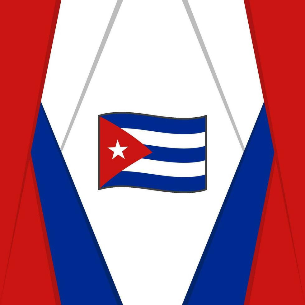 Cuba Flag Abstract Background Design Template. Cuba Independence Day Banner Social Media Post. Cuba Background vector