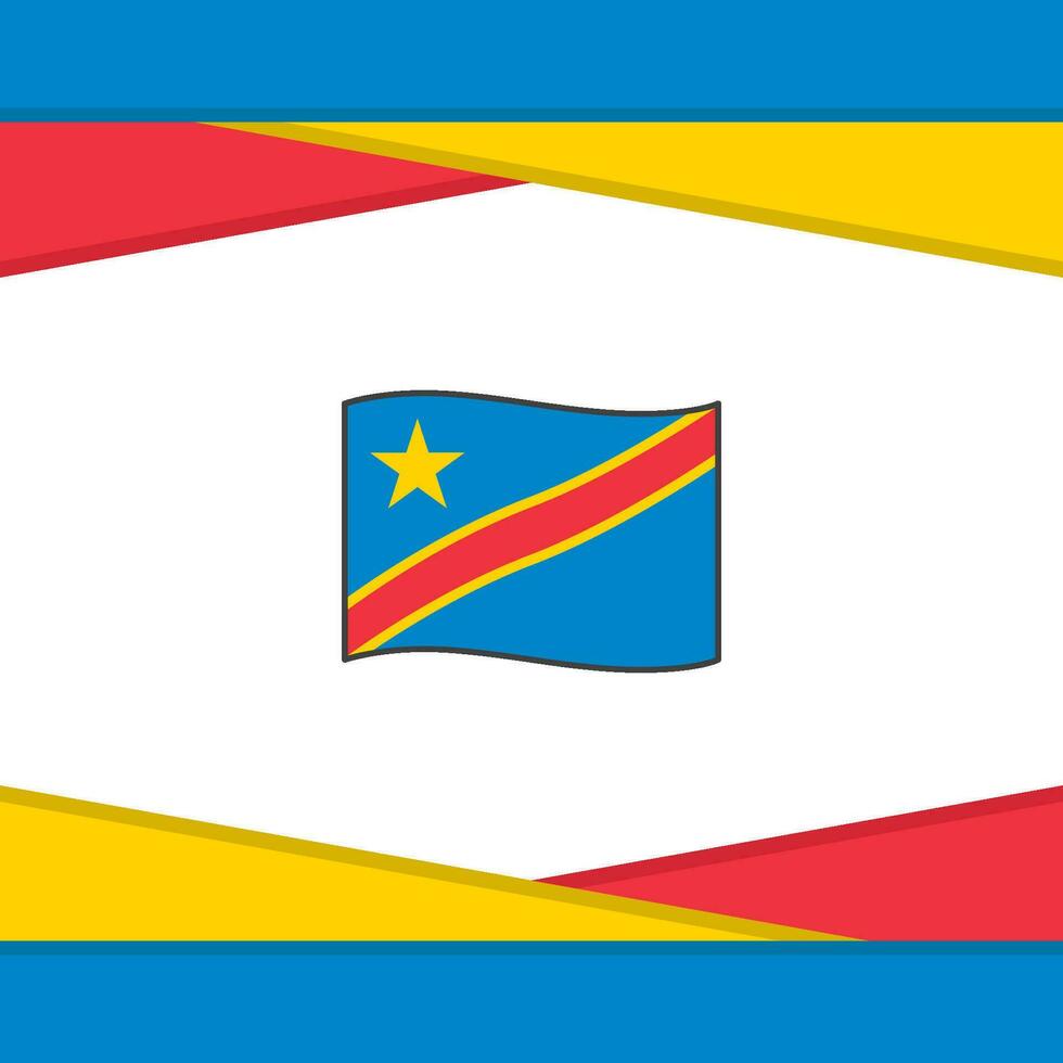Democratic Republic Of The Congo Flag Abstract Background Design Template. Democratic Republic Of The Congo Independence Day Banner Social Media Post. Democratic Republic Of The Congo Vector