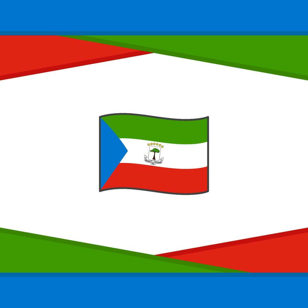 Equatorial Guinea Flag Abstract Background Design Template. Equatorial Guinea Independence Day Banner Social Media Post. Equatorial Guinea Vector