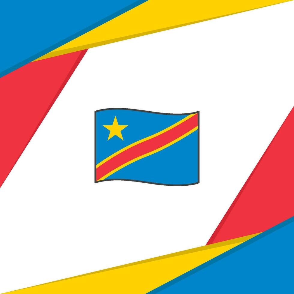 Democratic Republic Of The Congo Flag Abstract Background Design Template. Democratic Republic Of The Congo Independence Day Banner Social Media Post. Democratic Republic Of The Congo vector