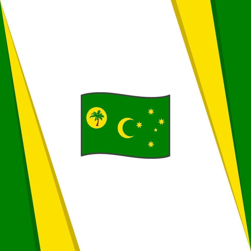 Cocos Islands Flag Abstract Background Design Template. Cocos Islands Independence Day Banner Social Media Post. Cocos Islands Flag vector