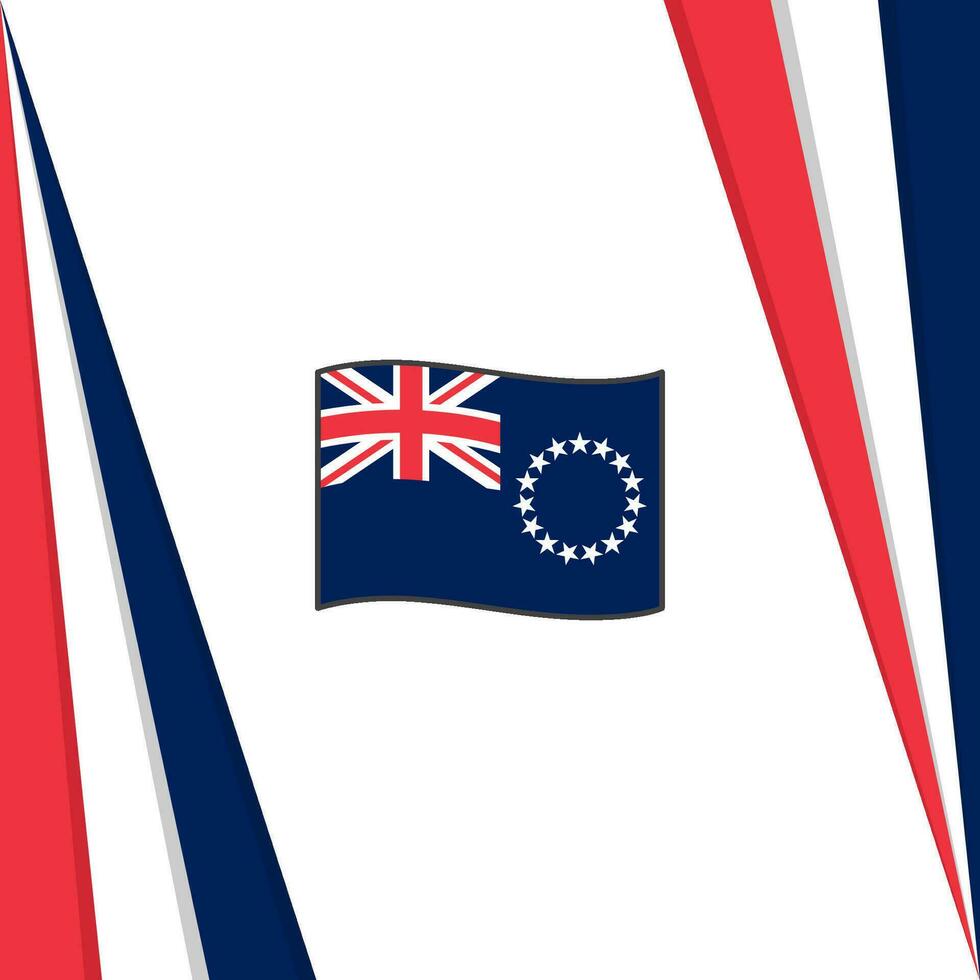 Cook Islands Flag Abstract Background Design Template. Cook Islands Independence Day Banner Social Media Post. Cook Islands Flag vector