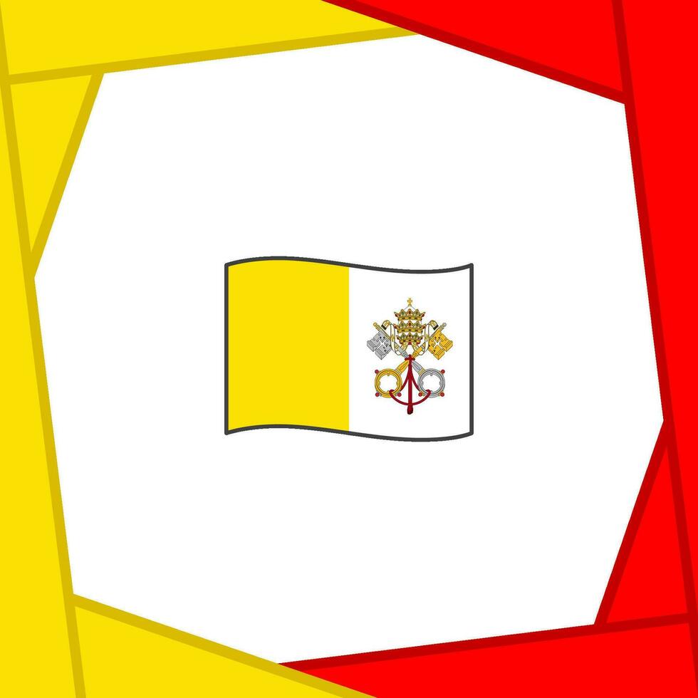 Holy See Flag Abstract Background Design Template. Holy See Independence Day Banner Social Media Post. Holy See Banner vector