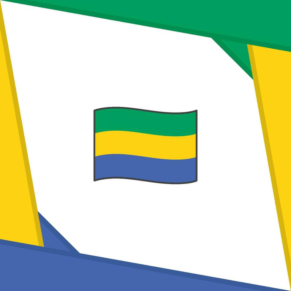 Gabon Flag Abstract Background Design Template. Gabon Independence Day Banner Social Media Post. Gabon Independence Day vector