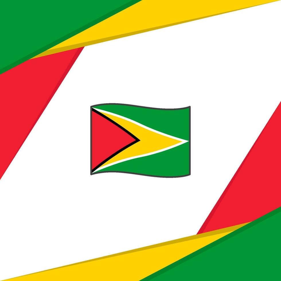 Guyana Flag Abstract Background Design Template. Guyana Independence Day Banner Social Media Post. Guyana vector