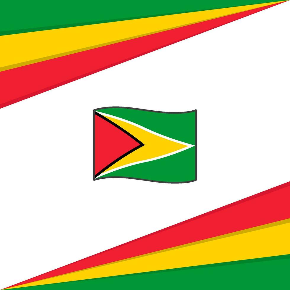 Guyana Flag Abstract Background Design Template. Guyana Independence Day Banner Social Media Post. Guyana Design vector