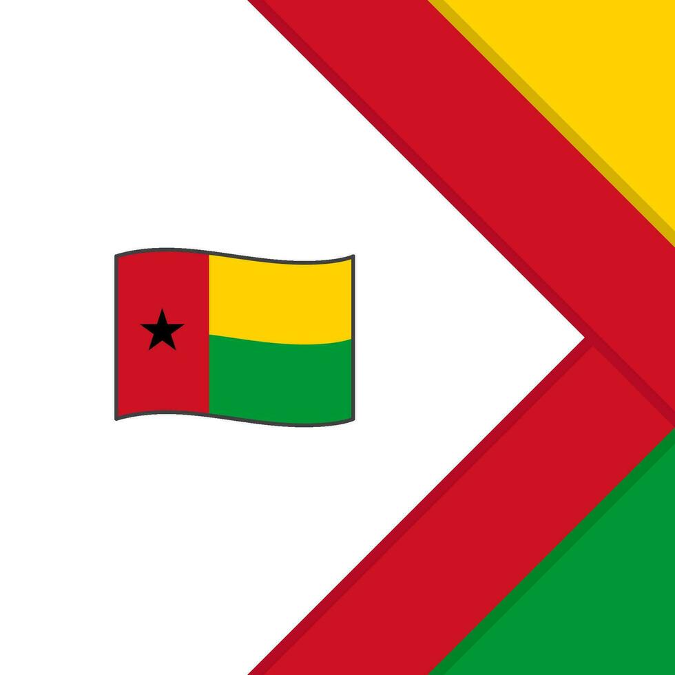 Guinea-Bissau Flag Abstract Background Design Template. Guinea-Bissau Independence Day Banner Social Media Post. Guinea-Bissau Cartoon vector