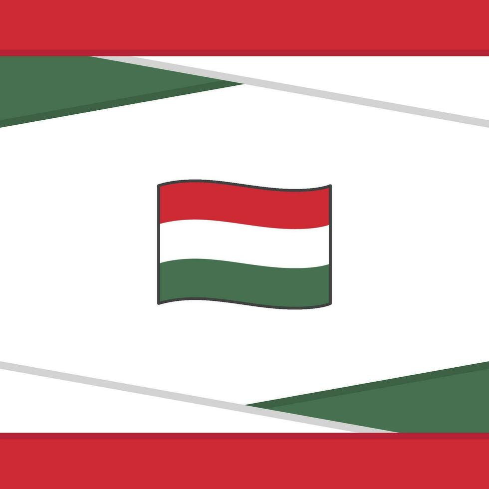 Hungary Flag Abstract Background Design Template. Hungary Independence Day Banner Social Media Post. Hungary Vector
