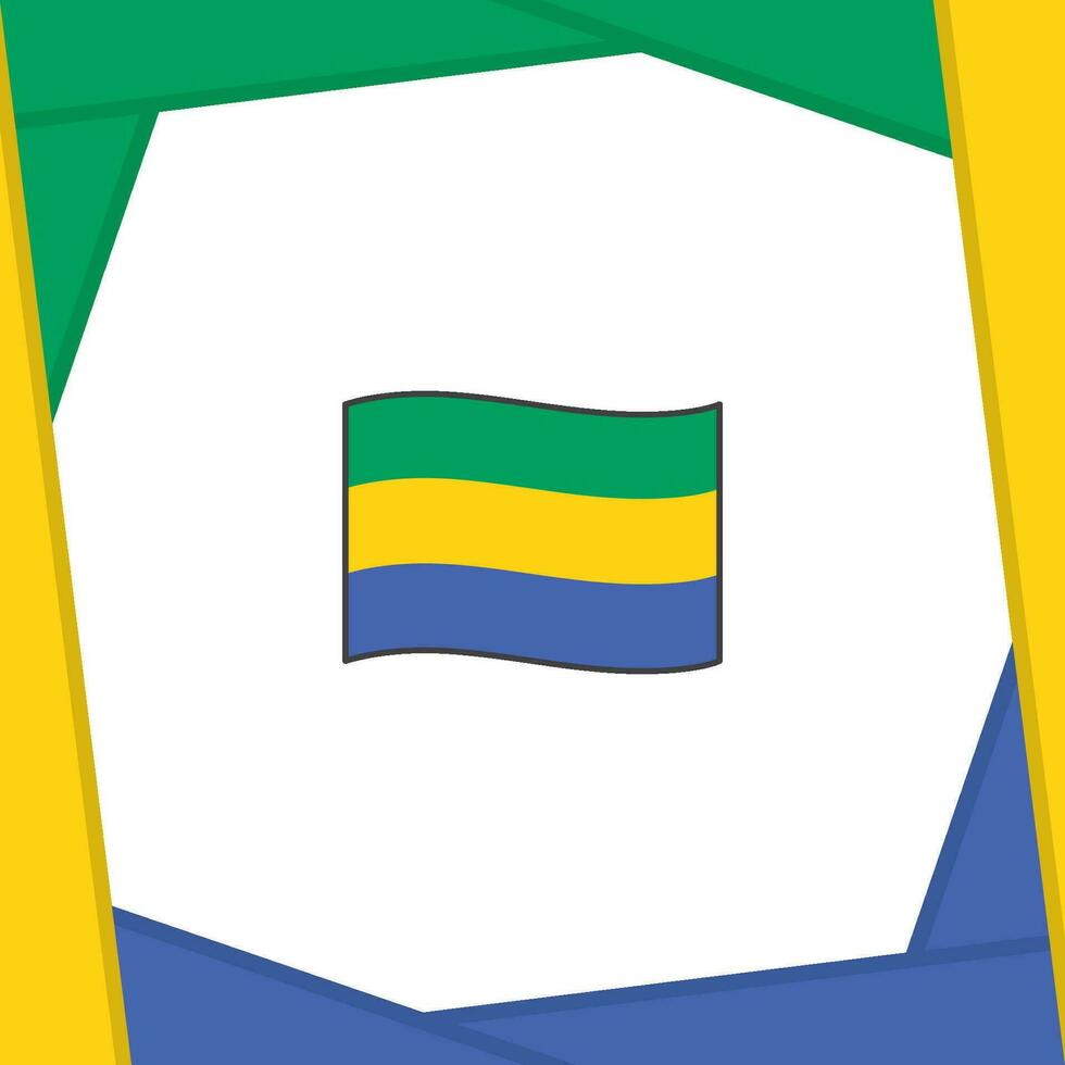 Gabon Flag Abstract Background Design Template. Gabon Independence Day Banner Social Media Post. Gabon Banner vector