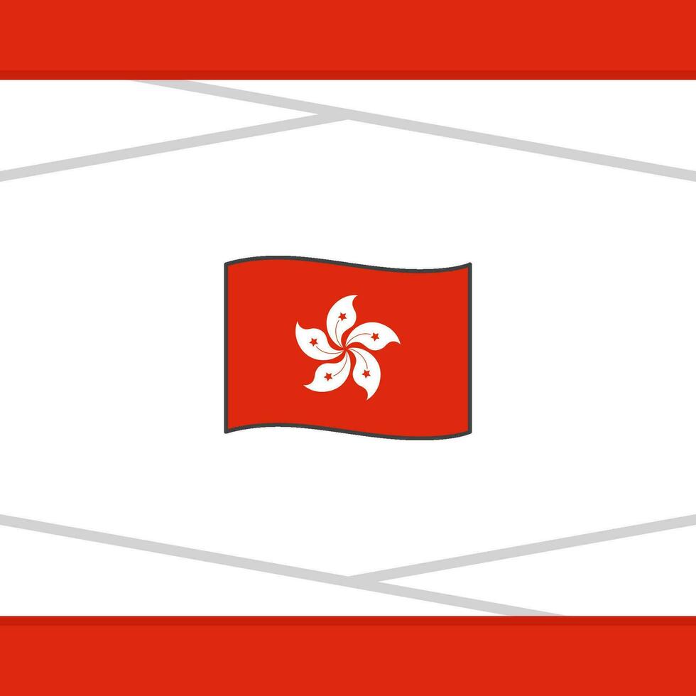 Hong Kong Flag Abstract Background Design Template. Hong Kong Independence Day Banner Social Media Post. Hong Kong Vector