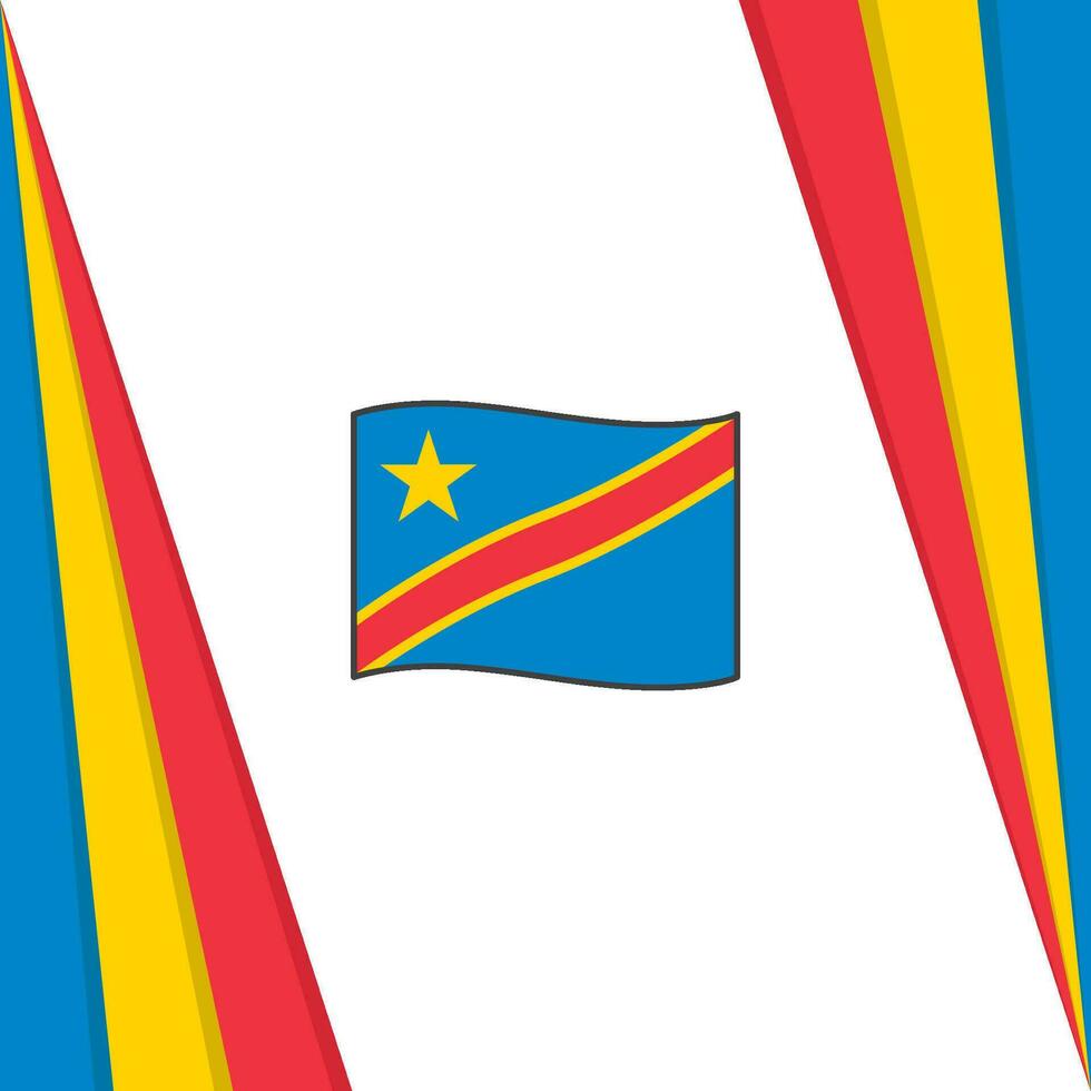 Democratic Republic Of The Congo Flag Abstract Background Design Template. Democratic Republic Of The Congo Independence Day Banner Social Media Post. Democratic Republic Of The Congo Flag vector