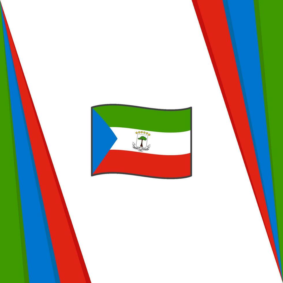 Equatorial Guinea Flag Abstract Background Design Template. Equatorial Guinea Independence Day Banner Social Media Post. Equatorial Guinea Flag vector