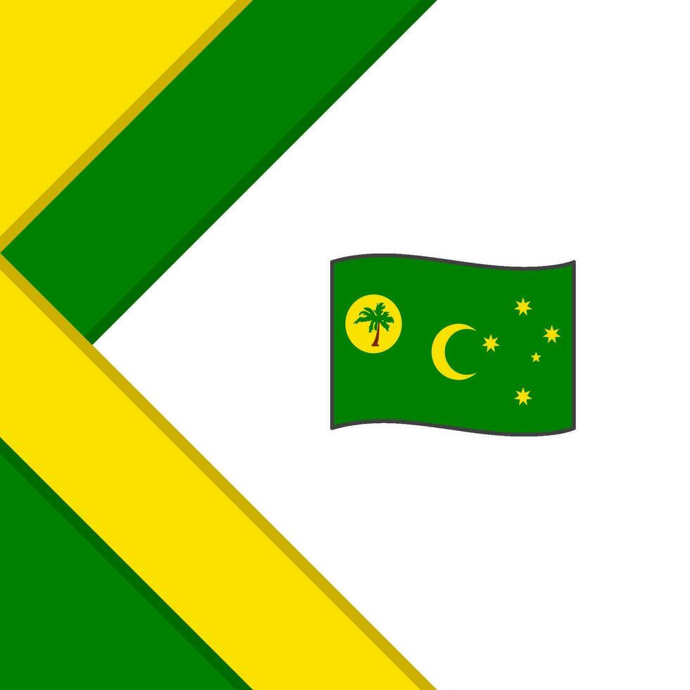 cocos islas bandera resumen antecedentes diseño modelo. cocos islas independencia día bandera social medios de comunicación correo. cocos islas ilustración vector