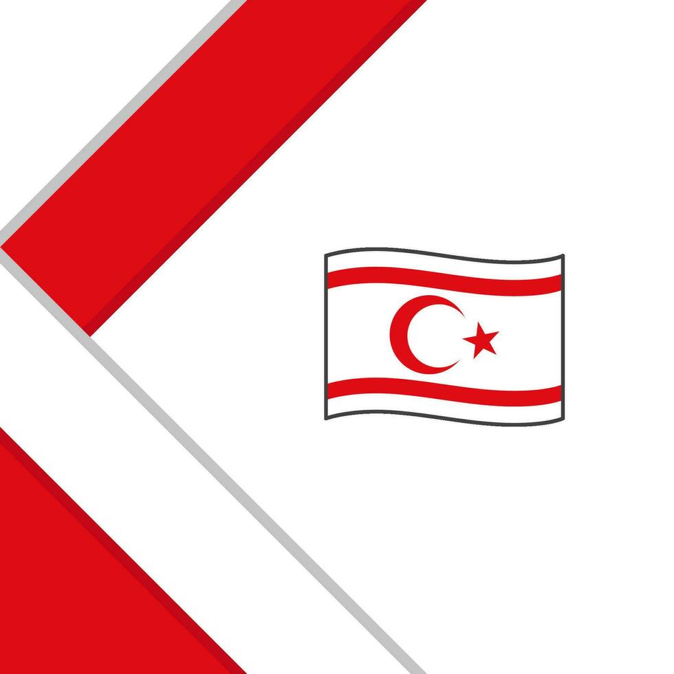 Northern Cyprus Flag Abstract Background Design Template. Northern Cyprus Independence Day Banner Social Media Post. Northern Cyprus Illustration vector