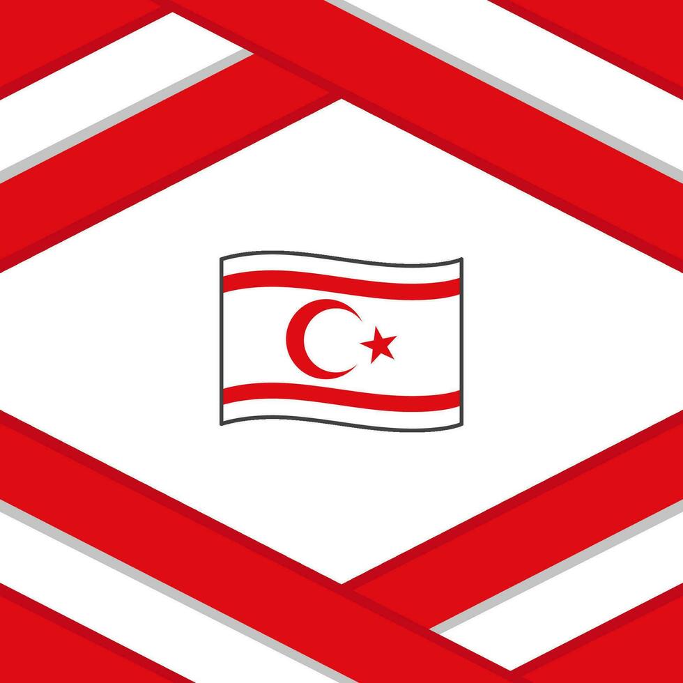 Northern Cyprus Flag Abstract Background Design Template. Northern Cyprus Independence Day Banner Social Media Post. Northern Cyprus Template vector