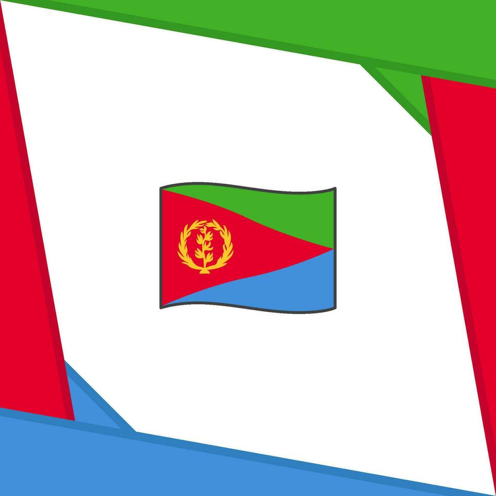 Eritrea Flag Abstract Background Design Template. Eritrea Independence Day Banner Social Media Post. Eritrea Independence Day vector