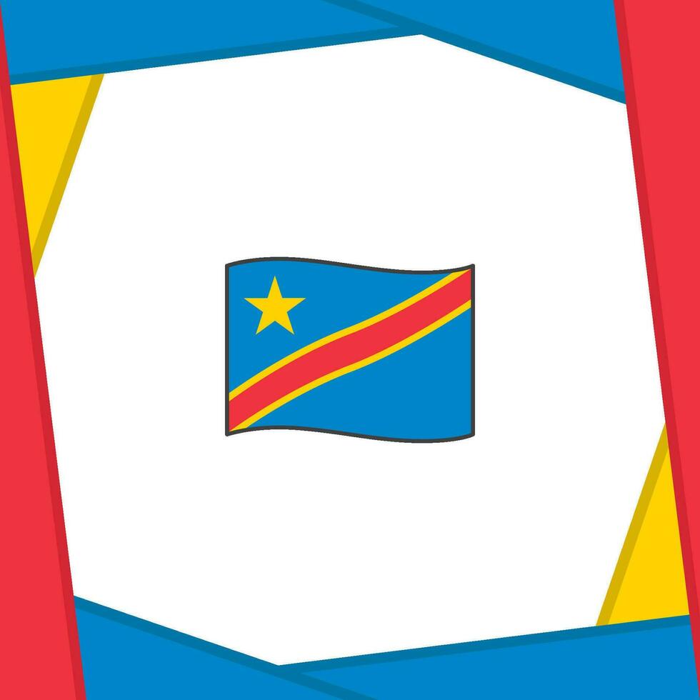 Democratic Republic Of The Congo Flag Abstract Background Design Template. Democratic Republic Of The Congo Independence Day Banner Social Media Post. Democratic Republic Of The Congo Banner vector