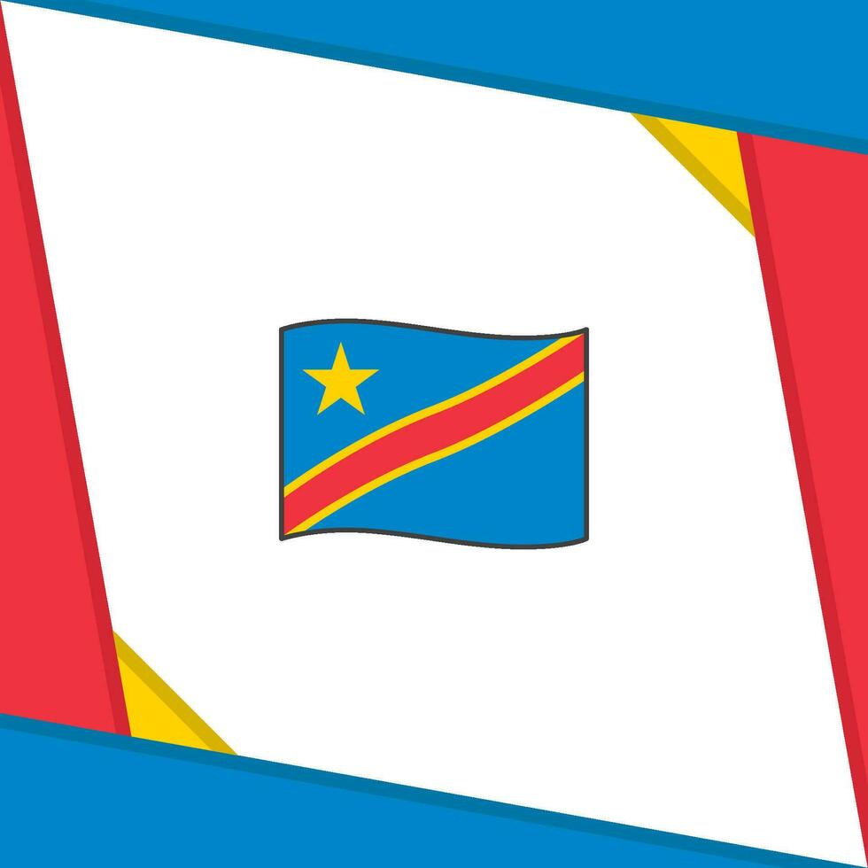Democratic Republic Of The Congo Flag Abstract Background Design Template. Democratic Republic Of The Congo Independence Day Banner Social Media Post. Democratic Republic Of The Congo Independence Day vector