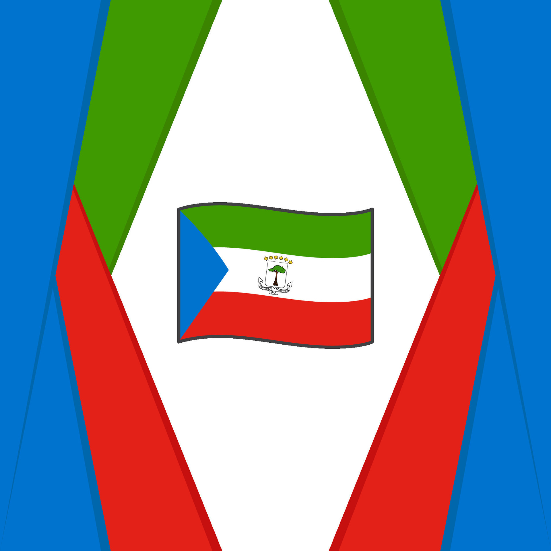 Equatorial Guinea Flag Abstract Background Design Template. Equatorial