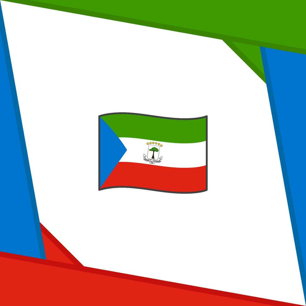 Equatorial Guinea Flag Abstract Background Design Template. Equatorial Guinea Independence Day Banner Social Media Post. Equatorial Guinea Independence Day vector