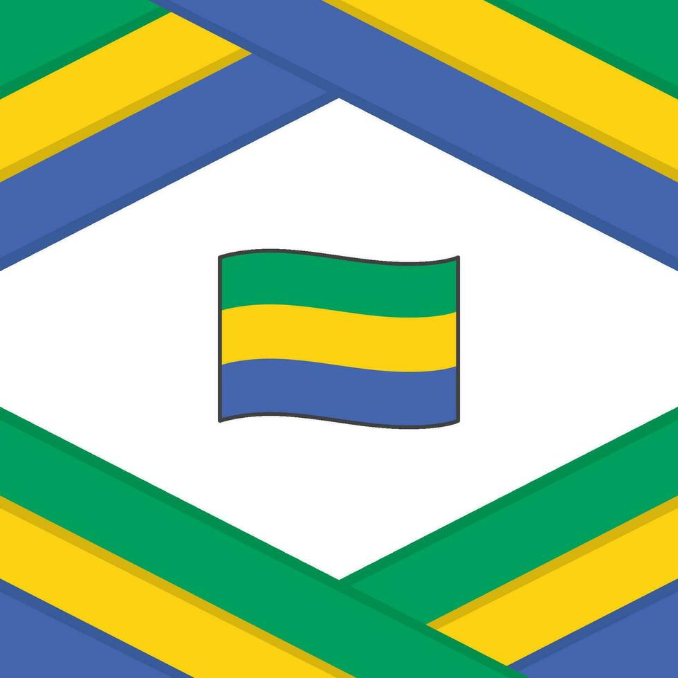 Gabon Flag Abstract Background Design Template. Gabon Independence Day Banner Social Media Post. Gabon Template vector